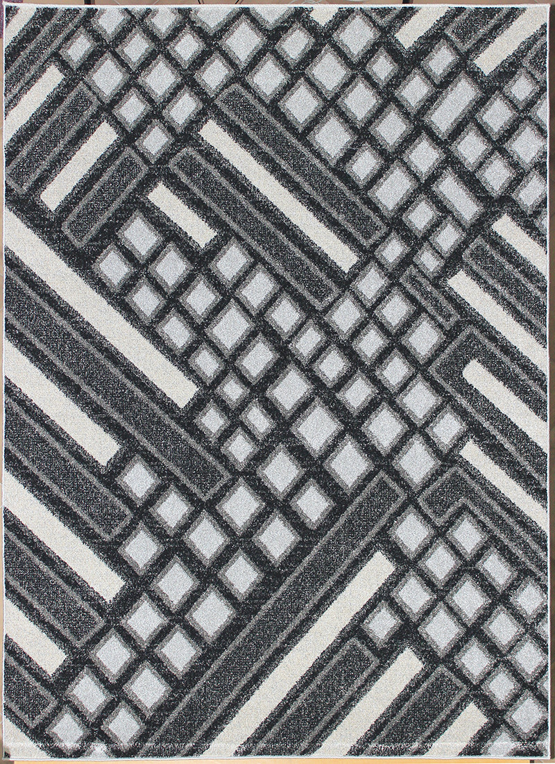 Berfin Dywany, Kusový koberec Aspect 1812 Dark Grey, 140x190, šedá, chodba / předsíň